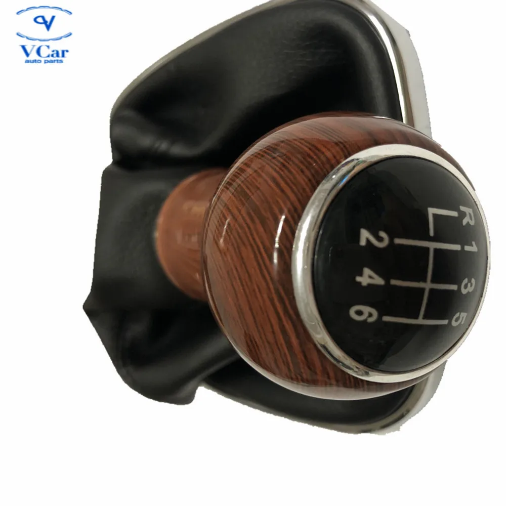 1J0711113EG деревянная ручка Кожаная Ручка Переключения Обложка для VW GOLF4 Бора JETTA 6 Скорость