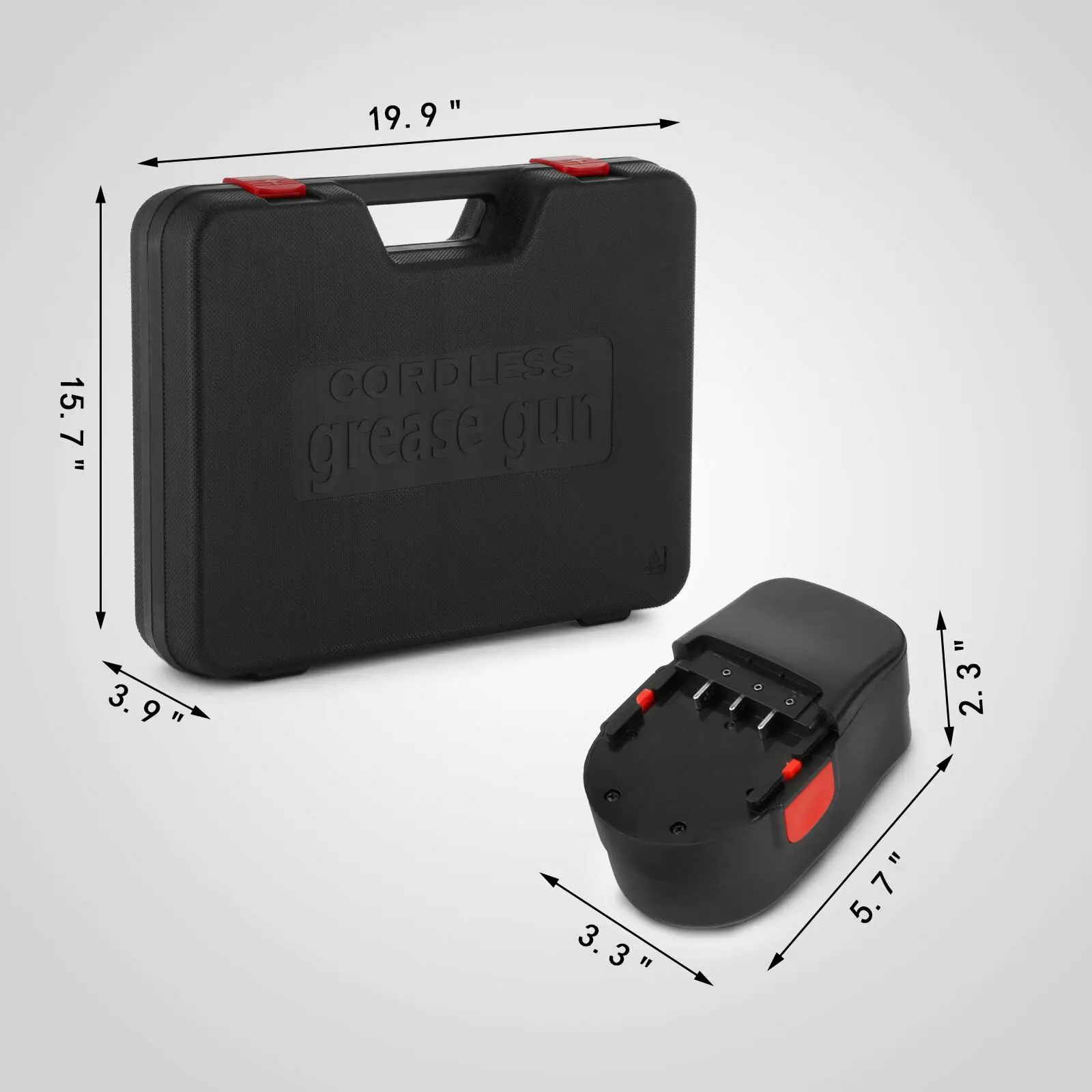 
Electrical Grease Gun Cordless Battery 18V 107cm 8000PSI Heavy + 2 Batteries 