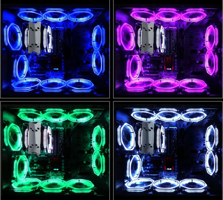Low price 12v rgb fan 120mm