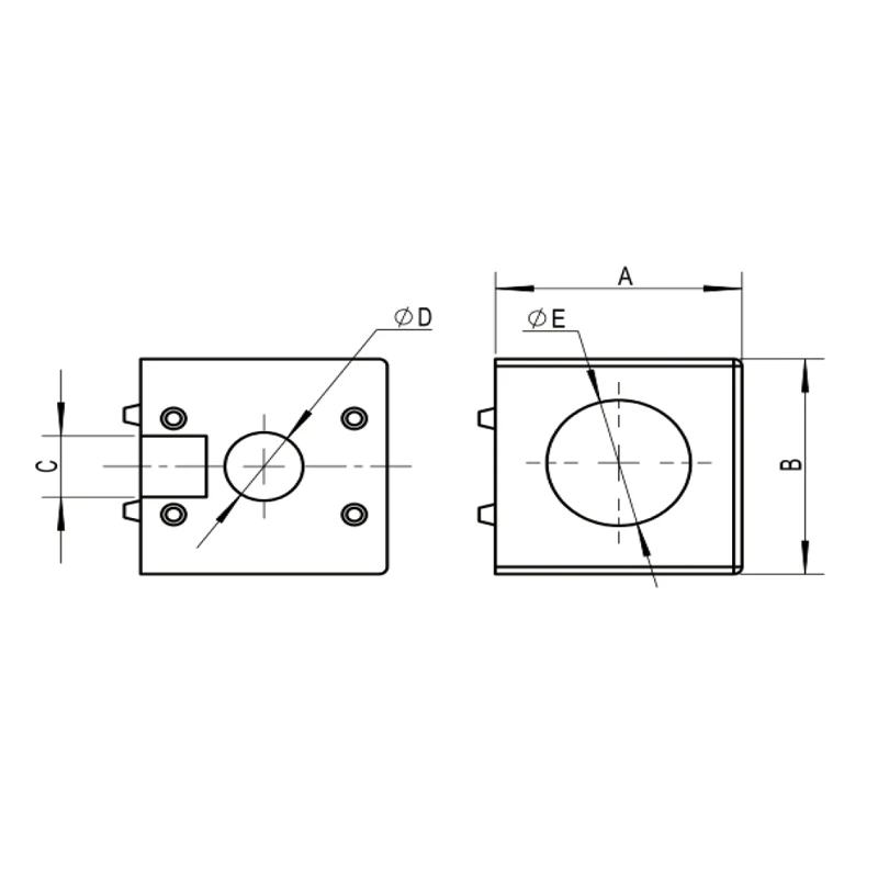 Aluminum Profile Accessory Alu Color 2 Way Cubic Corner Joint Connector