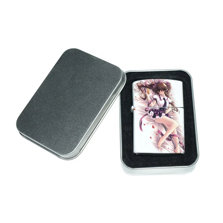 
White metal blank sublimation lighter printing coated blank lighters heat press printing white lighter with logo 