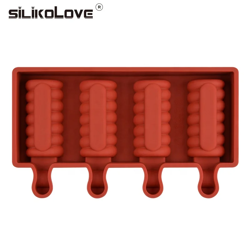 SILIKOLOVE Ice Cream Molds Ice Moulds Freezer Creamy Ice Bar Molds Juice Popsicle Homemade Food Grade Silicone Eco-friendly LFGB