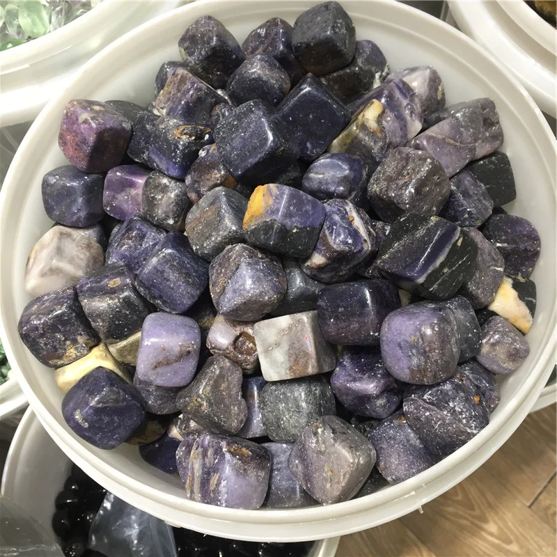 Large Piece Natural China Sugilite Gemstone Gravel Cube Tumbled Stones