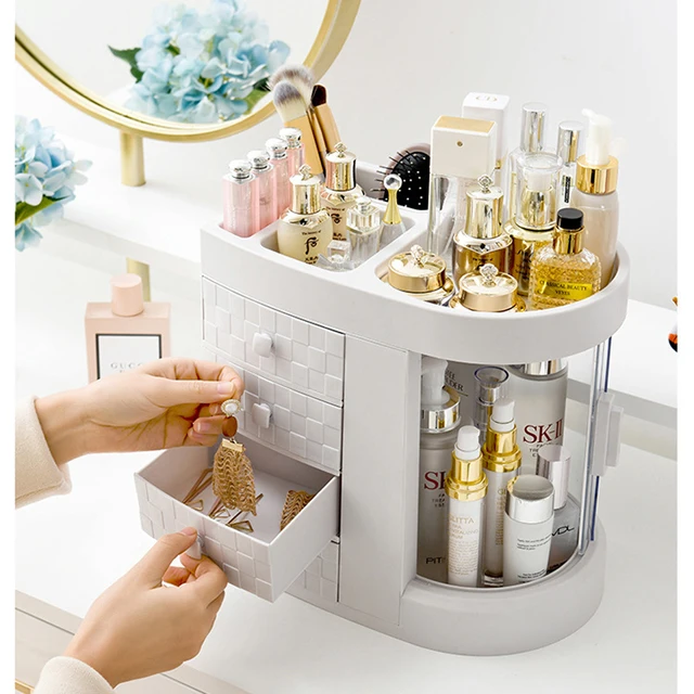 pvc big Makeup Organizer Drawers Acrylic drawer Cosmetic Jewelry Storage Case Display Boxes for Bathroom Dresser and Countertop