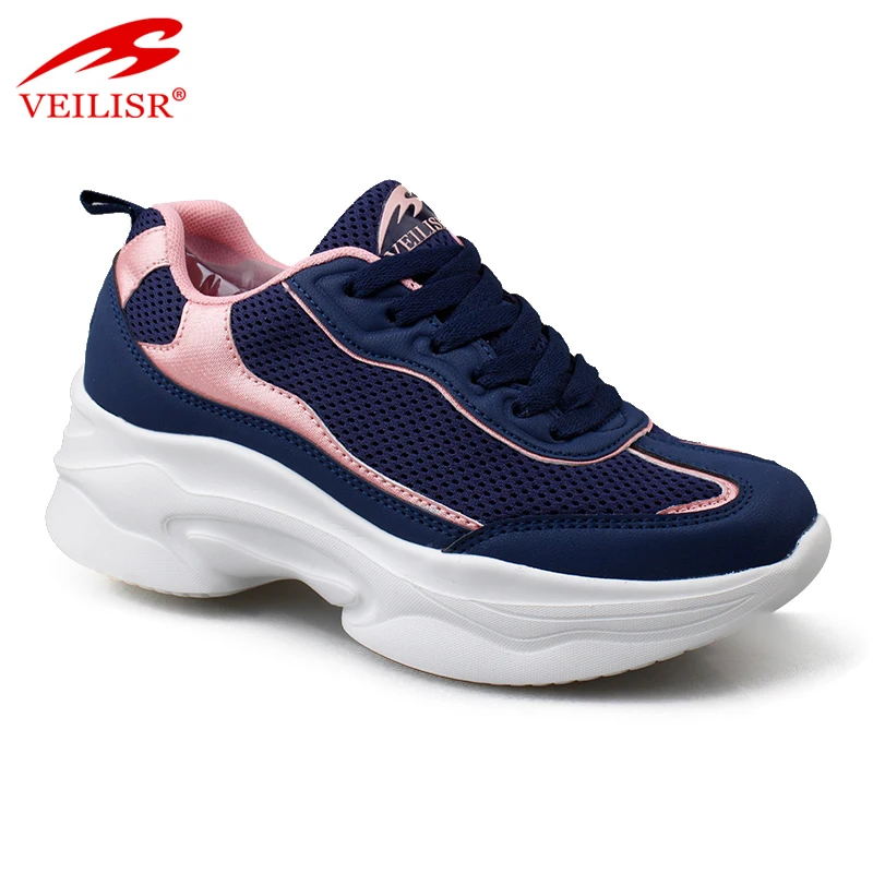 Уличная Женская Спортивная повседневная обувь из искусственной кожи, массивные женские кроссовки