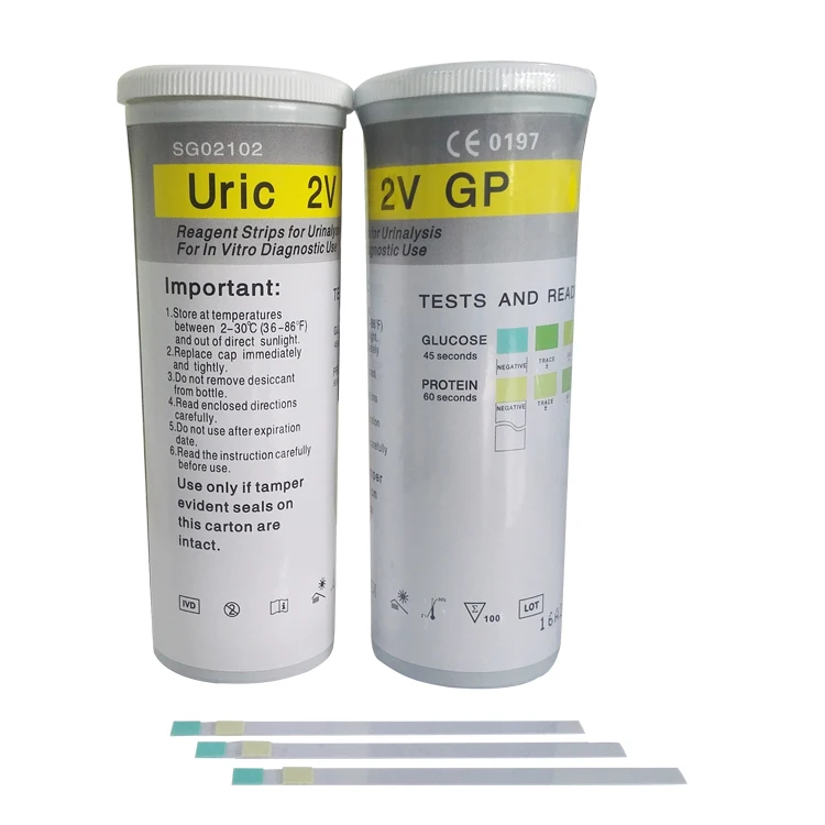 Urine test paper 2 parameters urine reagent test strips glucose protein