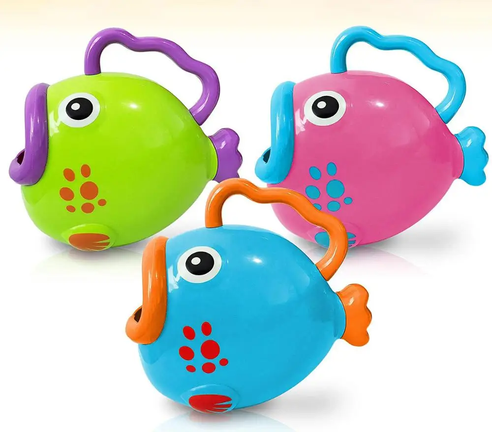 Fish Bubble Machine - Hand-Controlled, No Batteries Needed, Includes Bubble Solution - Fun Outdoor Blower Toy for Kids