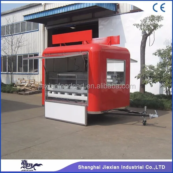 Customized mobile food trailer/fry ice cream roll food kiosk /french fries food truck trailer