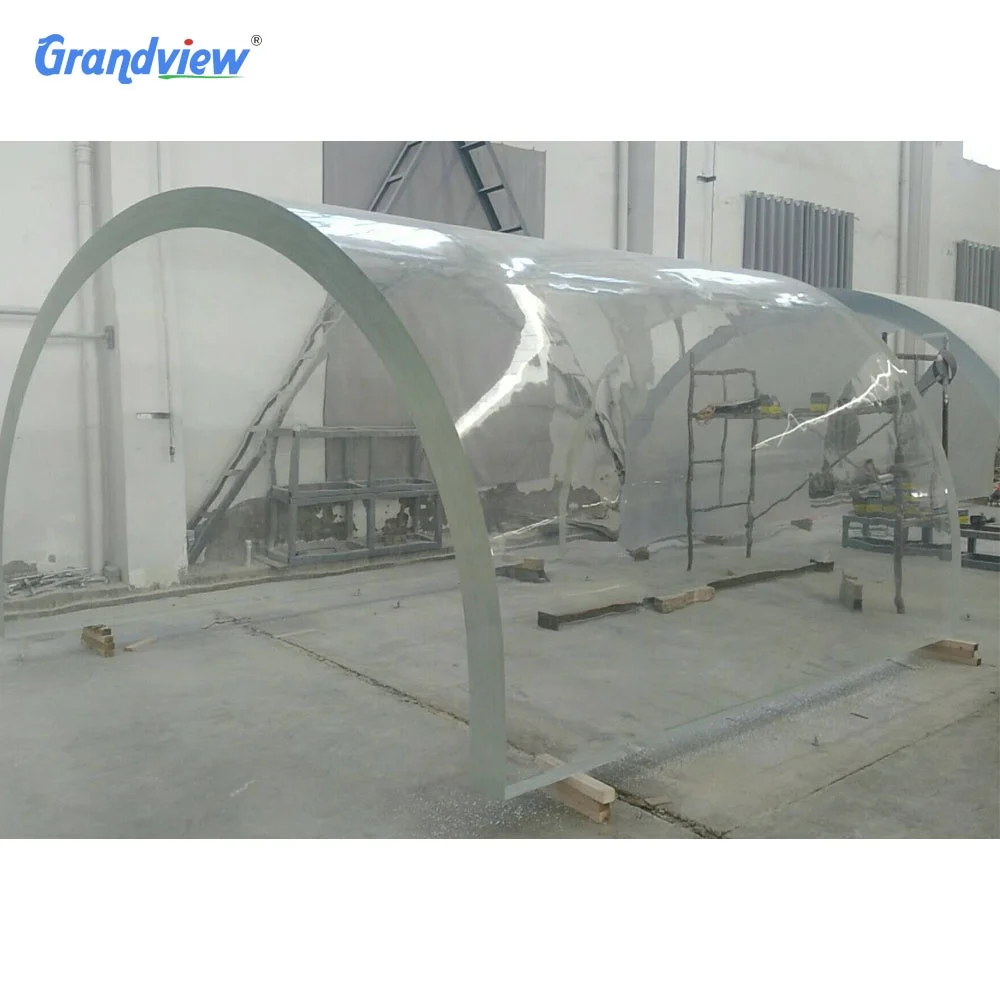 100% raw material lucite underwater transparent acrylic glass tunnel aquariums