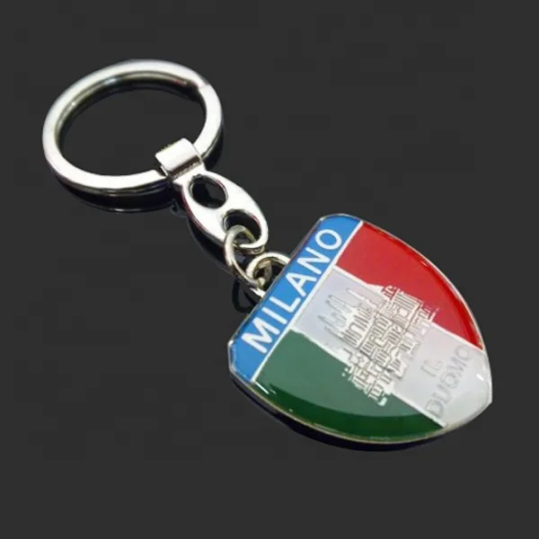customized Italy milano travel souvenir keychain