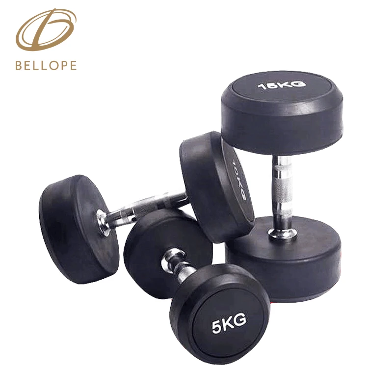  Набор гантелей круглой формы с резиновым покрытием 5/10/15/20/30/40/50 кг