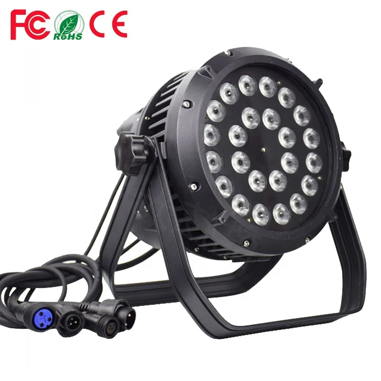 24pcs 18W RGBWA+UV 6IN1 Hexa Round Tough Par64 Outdoor Architectural Wash Light IP65 IP66 IP67 24x18W LED Waterproof Par