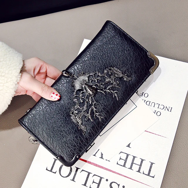 
2019 online shopping clear ladies clutch bag /evening bag Girls zip large capacity long wallet fashion casual trend handbags 