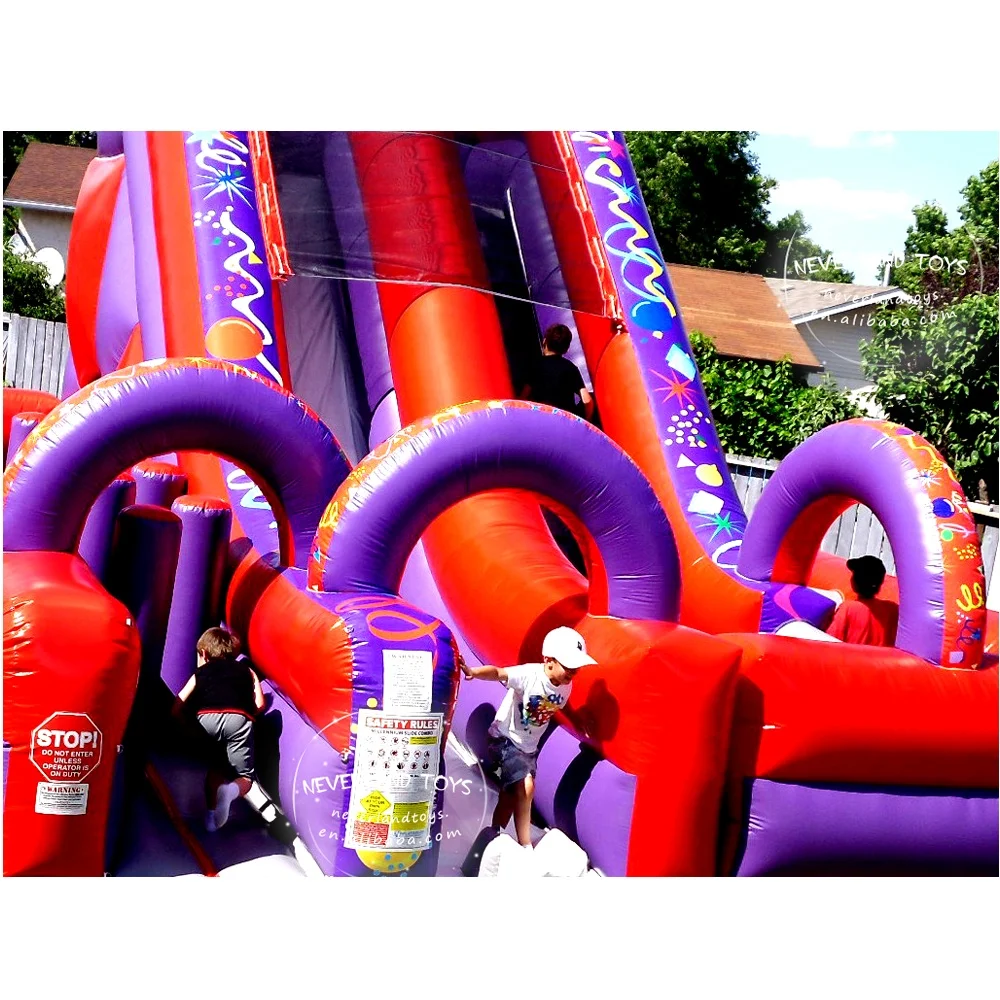 
Colorful Entertainment Adult Inflatable Obstacle Course Bouncy Castle Commercial 