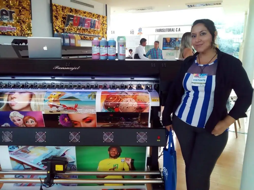 Big discount Funsunjet FS-1800 best quality photo digital eco solvent printer