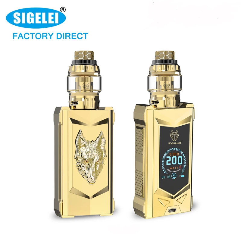 
Фабричная розетка в наличии! SIGELEI SNOWWOLF mfeng набор 200 Вт электронная сигарета вейп мод бокс мод вейп моды 