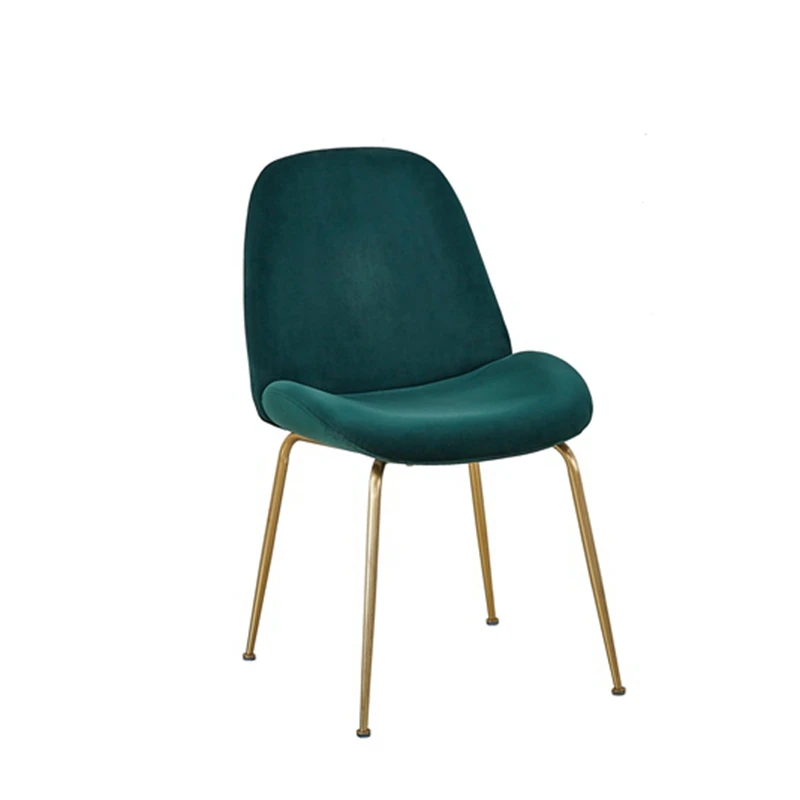 Ресторан мебель для дома ткань обтянутый обеденный комплект с металлическими ножками, ткань бархат обеденный стул