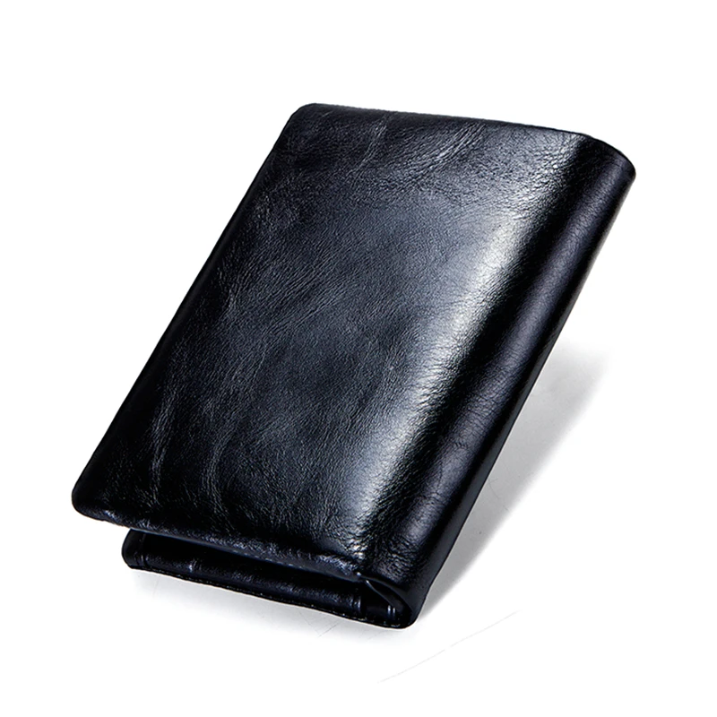 Genuine Leather Wallet for Men Full Grain Leather Wallet With Zipper Coin Pocket