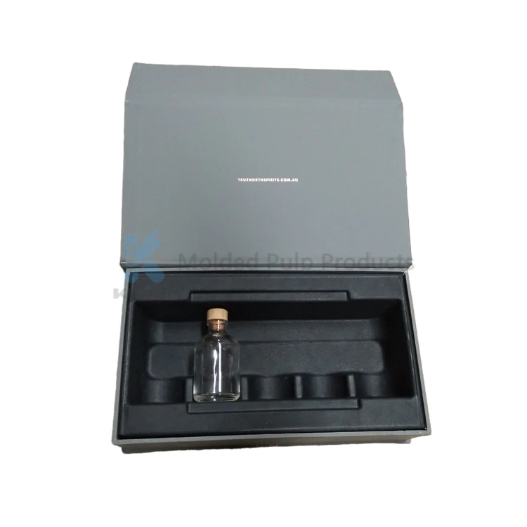 Sugarcane Biodegradable tray dry press black Environmentally friendly bagasse pulp tray packaging