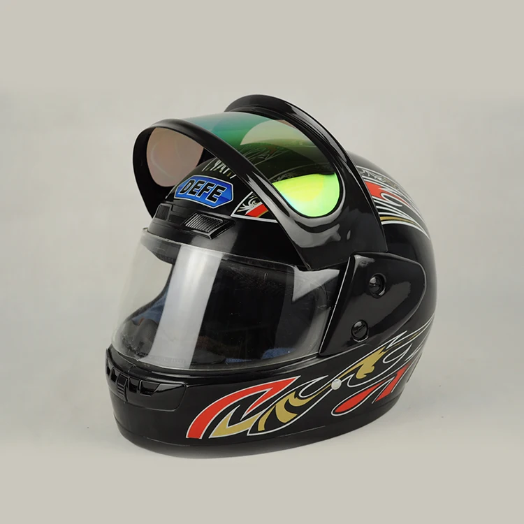 
DEFE double visors four seasons open face helmet electric motorcycle retro scooter motorbike winter safety helm 