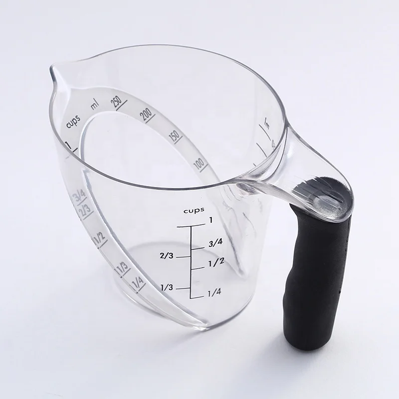 Plastic measuring 250ml cup non slip kitchen cup