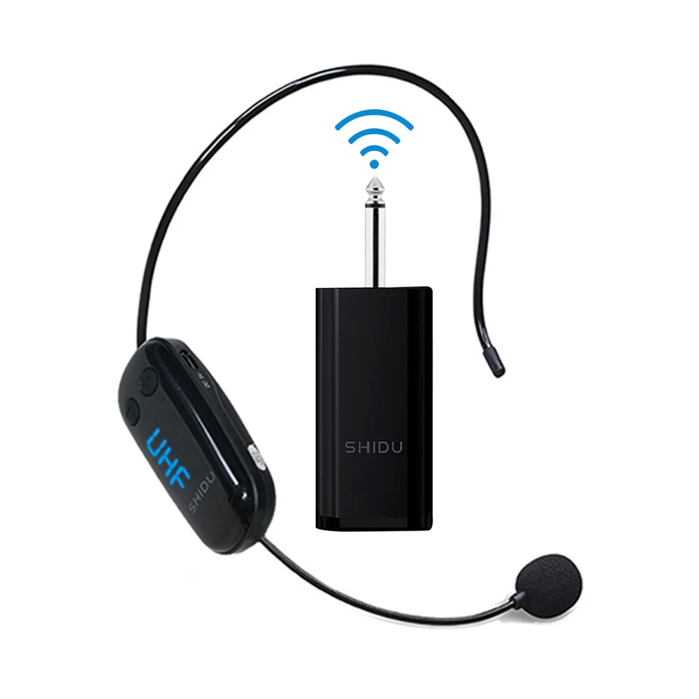 Хорошая стабильность UHF гарнитура микрофон беспроводной с любым AUX аудио устройства