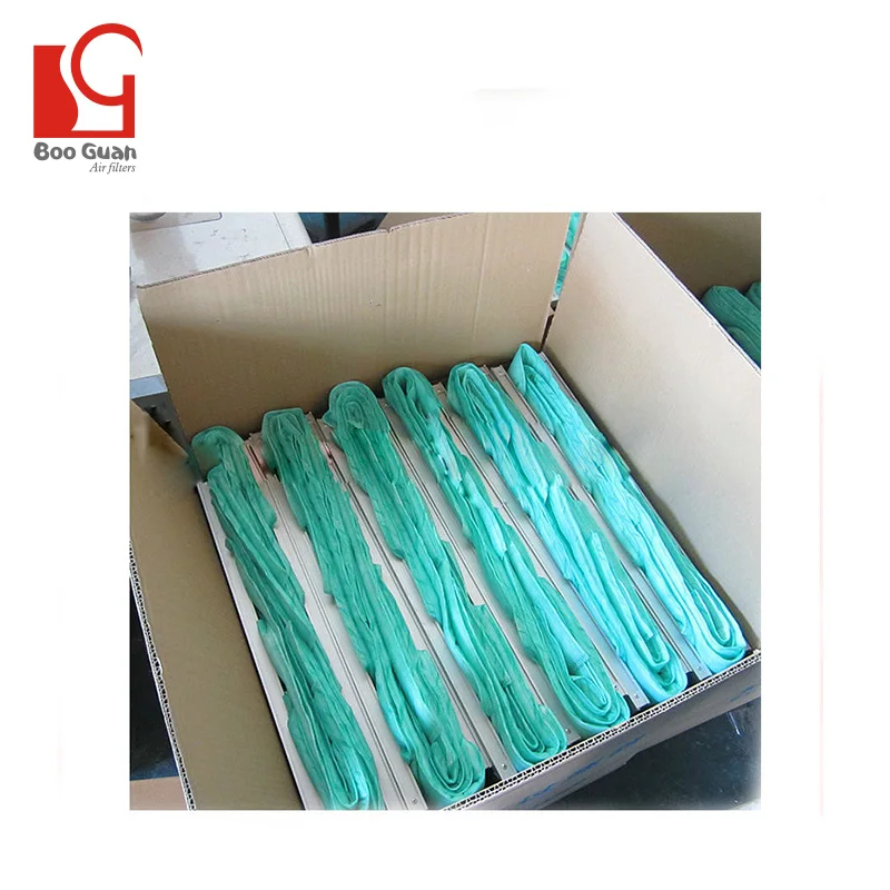 Booguan industrial ventilation pocket filter green bag filter dust extraction system