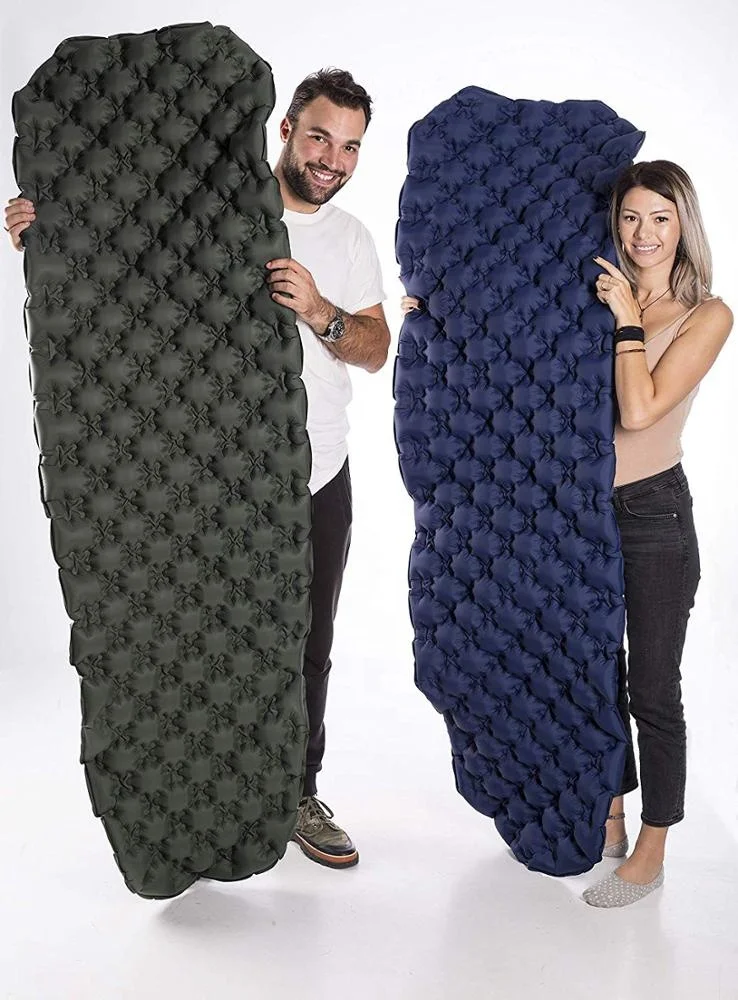 Ultralight Air Sleeping Pad - Inflatable Camping Mat for Backpacking, Traveling and Hiking Air Cell Design for Better Stability