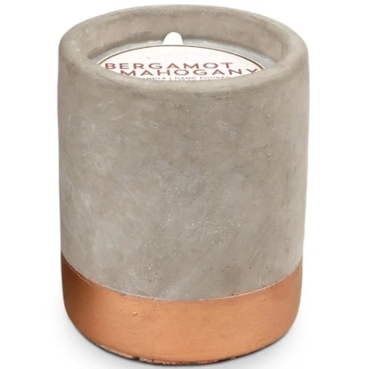 Custom design cement cylinder candle holder concrete candle jar