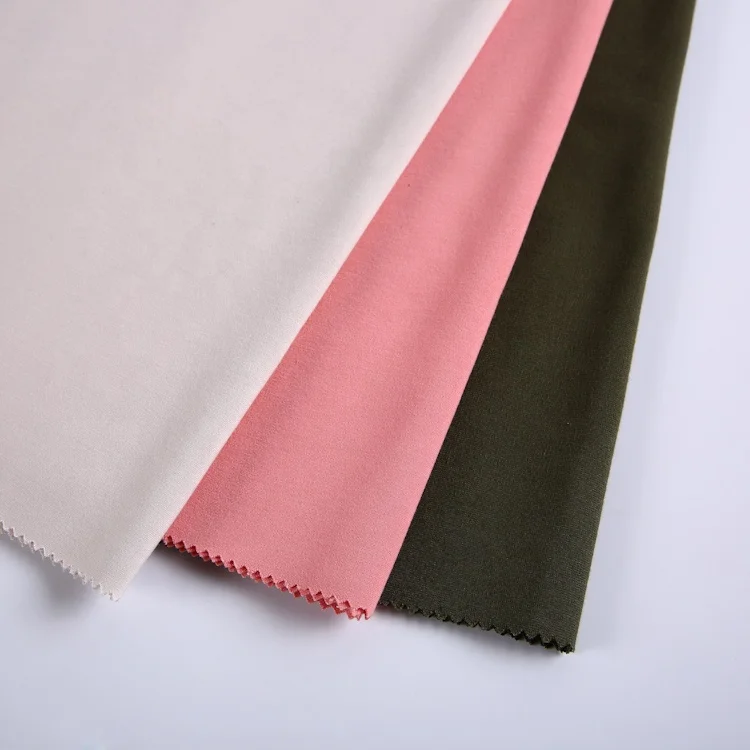 
New design 330gsm plain pink for pants spandex rayon nylon ponte knit fabric roma 