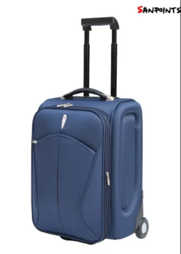 Fashion beautiful trolley suitcase trolley soft case luggage set for 4 wheels