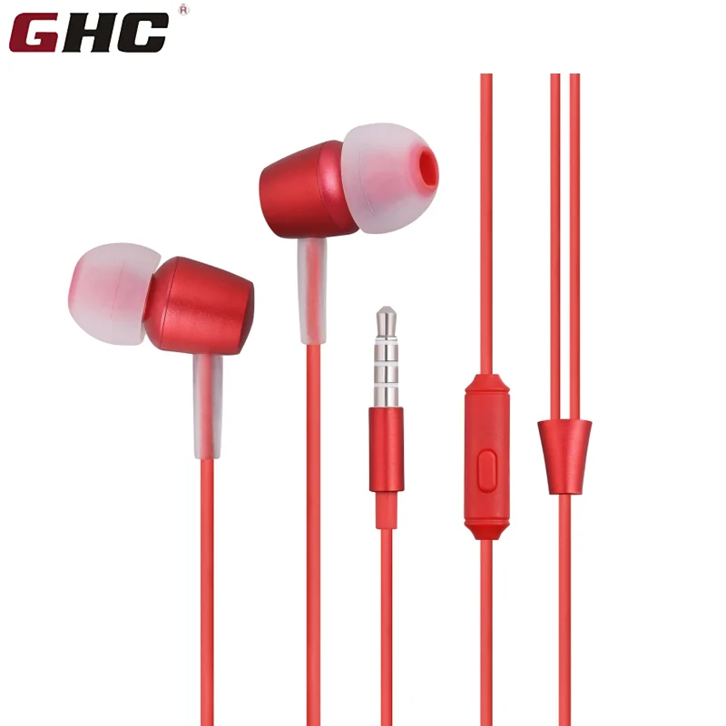Запас металла Super Bass Наушники вкладыши с микрофоном и регулятор громкости