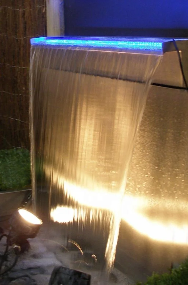 30cm customized decorative stainless steel outdoor waterfall spillway waterfall wall pool waterfall for indoor