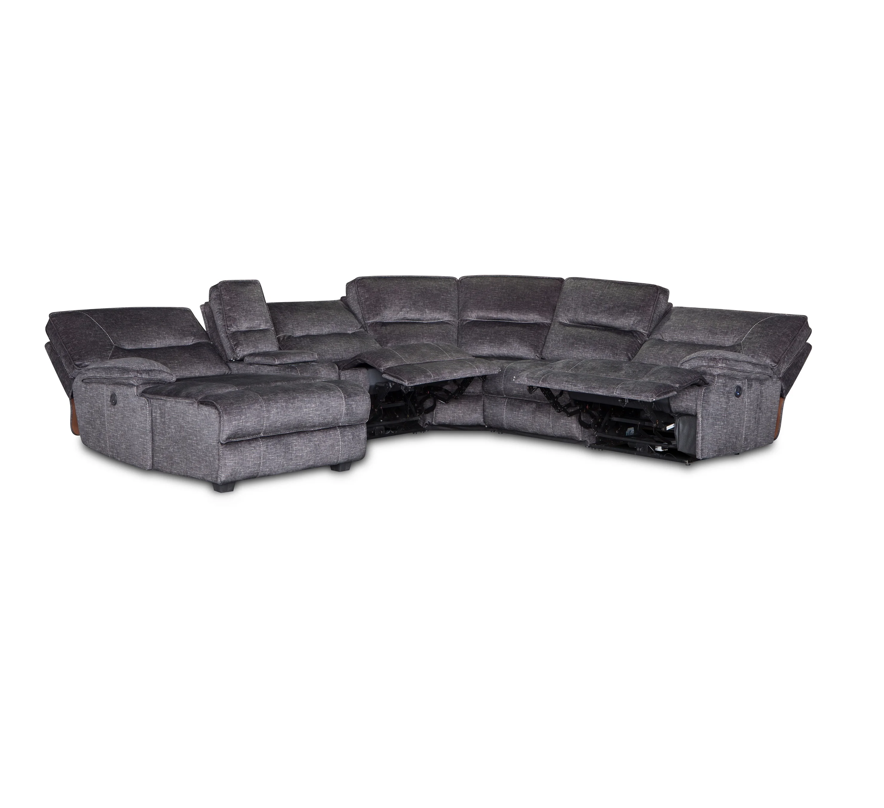 
Luxury multifunction fabric recliner sectional sofa set 