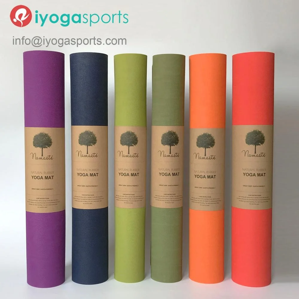 JADE type factory price custom logo non slip mat 4mm thick customize best quality black color 100% natural rubber yoga mat