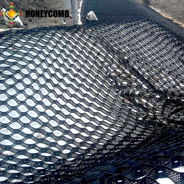 
geocell honeycomb confinement system gravel geogrid 