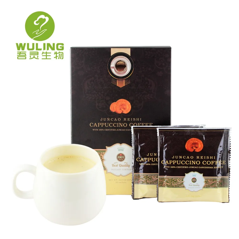 Бесплатный образец Ganoderma Lucidum порошок мгновенный кофе с частной этикеткой