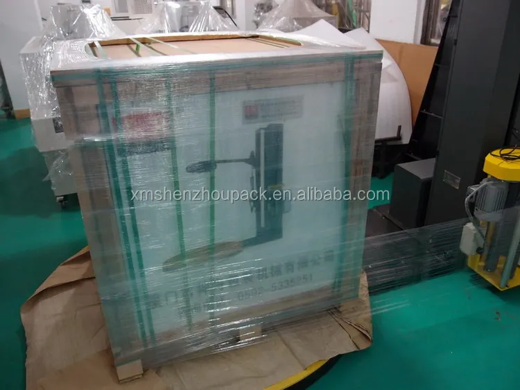 Automatic Pre-stretch Pallet Stretch Wrapping Machine With M Type Forklift Access