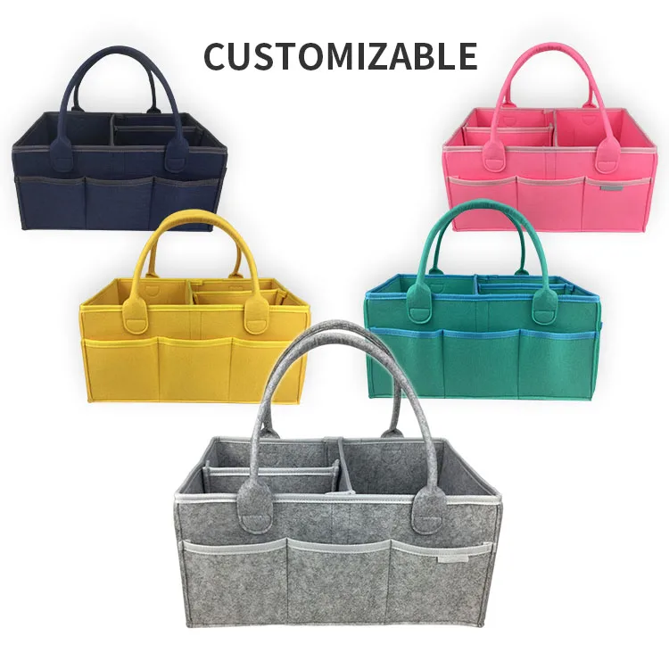 Changing Tote Felt Baby Diaper Caddy Organiser