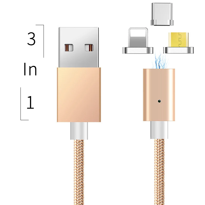 Doolike 3 в 1 usb Магнитная Зарядка кабель Type C Micro usb для iphone для iPhone для samsung для huawei