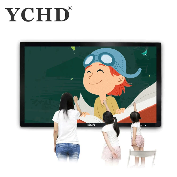 Дюймов 75 дюймов жк все в одном мониторе доска с сенсорным экраном с колесами