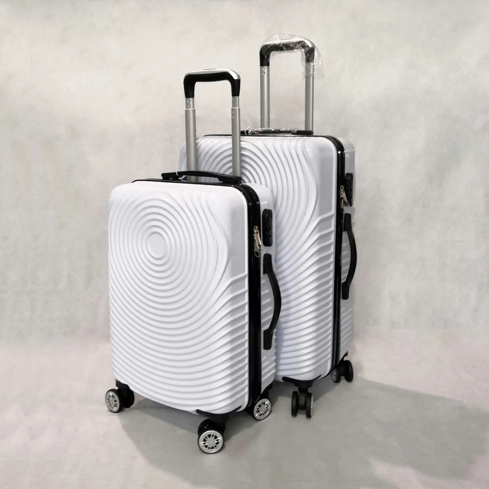 Kids hard shell trolley luggage cheap zipper luggage