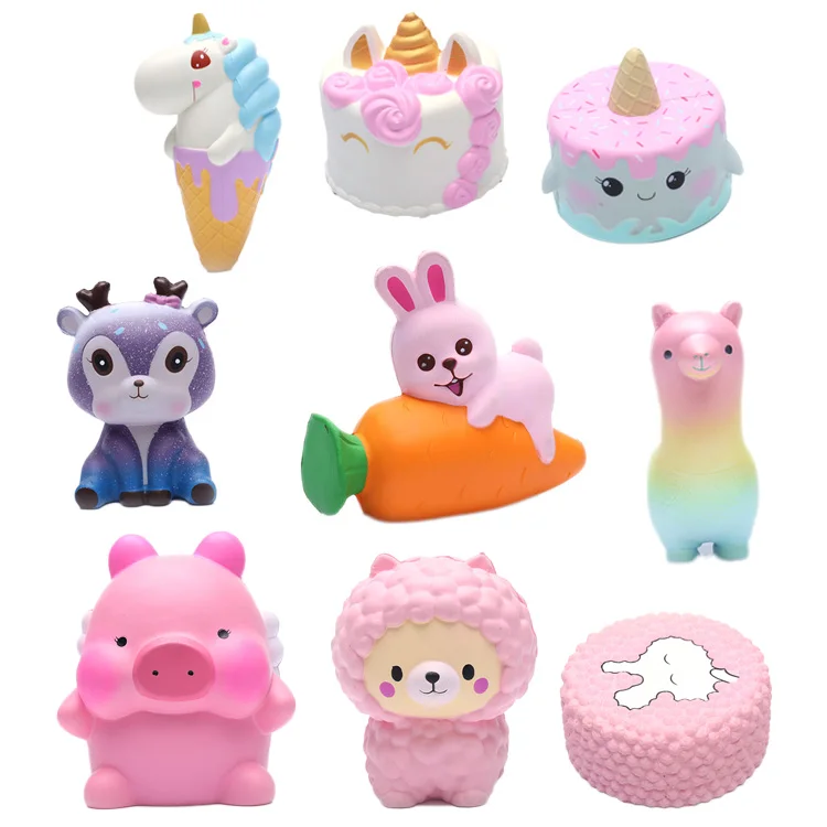 Custom design 2019 pu malaysia squishy macaron fabbrica gel lot original toy