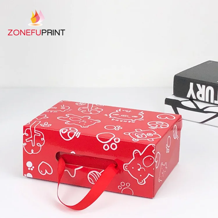 
Wholesale Black Shoe Box For Adults And Children Bandbox Packaging With Handle Corrugated Board Box 