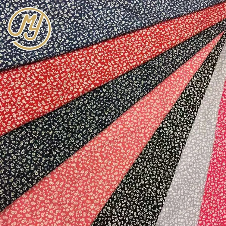 New Design Woven Colorful Flower Cotton Fabric Roll Print For Summer Dress