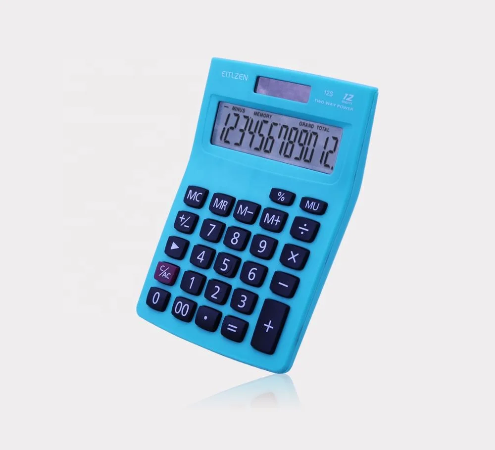 cheap colorful 12 digits solar electronic digital calculator