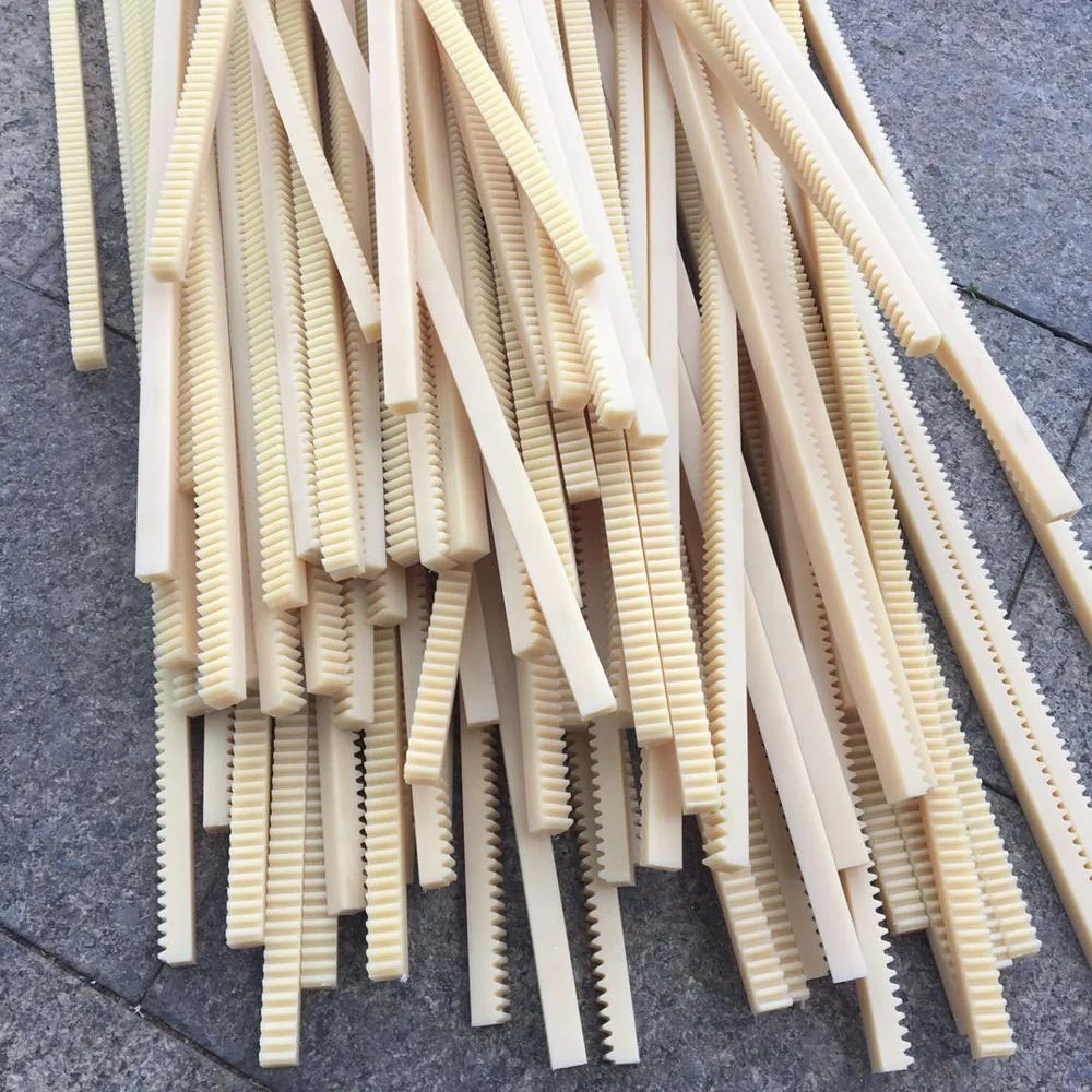 low frication CNC machined plastic nylon gear rack and pinion China manufacture