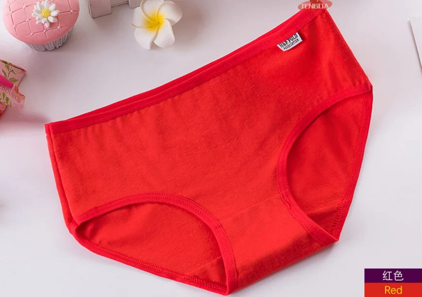 Полноцветное дышащее женское нижнее белье с эффектом талии и бедер, из чистого хлопка, с треугольниками для студенток и девушек