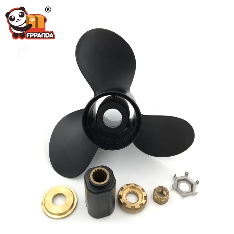 Hot sale aluminum 3 blade outboard ship propeller for mercury 40-140hp