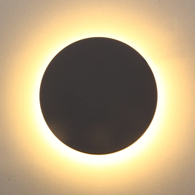 
12W Waterproof Round LED Lamp Outdoor Lighting Wall Sconce Mounted 